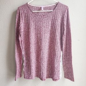 Xhilaration Strechy Lace Trimmed Sweater Top